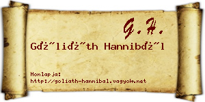 Góliáth Hannibál névjegykártya